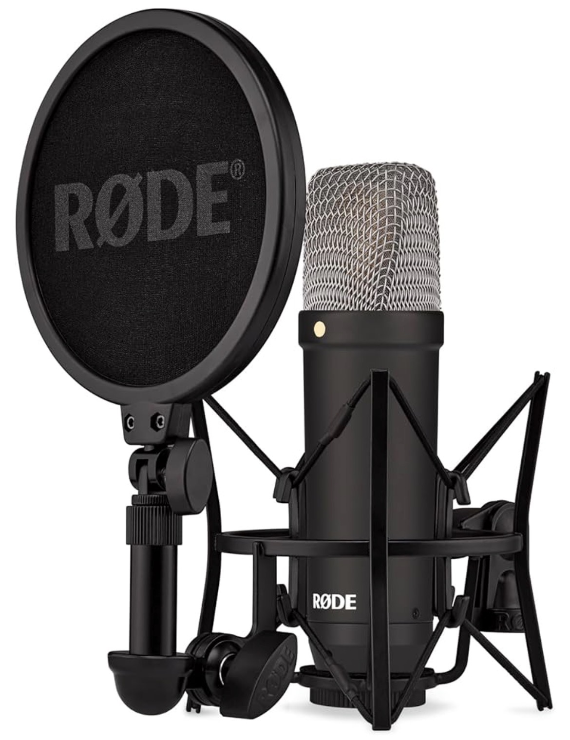 RØDE NT1 Signature Series Condenser Microphone, Pop Filter and XLR Cable for Music Production and Voice Recording