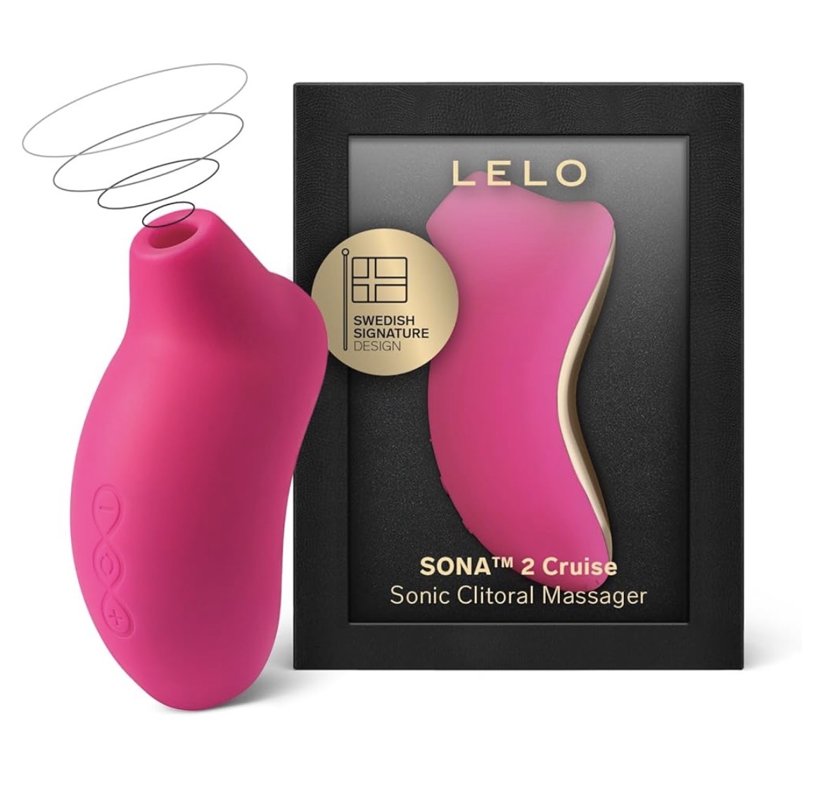 LELO SONA 2 Cruise Sex Toys Woman with Sonic Waves and Cruise Control Technology for Even More Intense Pleasures, Clitoral Sex Toy, Cherry