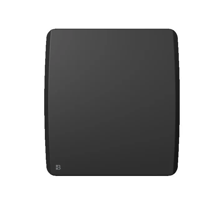 Fixed ceramic dry inertia electric radiator - BESTHERM - ARIA 500W - horizontal black