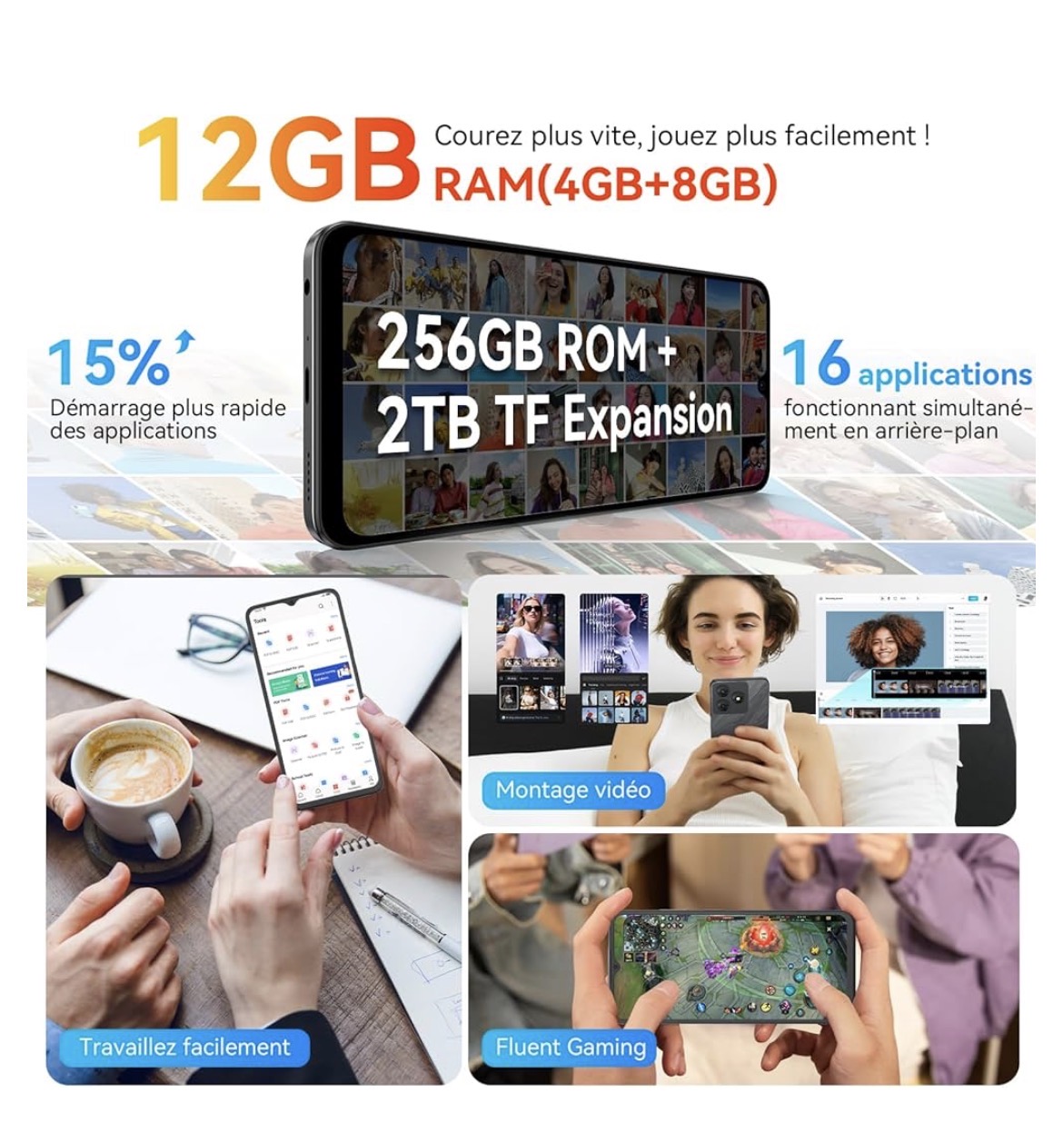 OSCAL Android Smartphone 15, 12GB+256GB