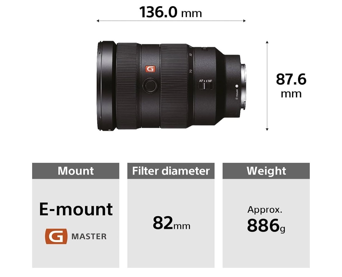 Sony SEL2470GM FE 24-70mm f/2.8 GM | Full-Frame Zoom