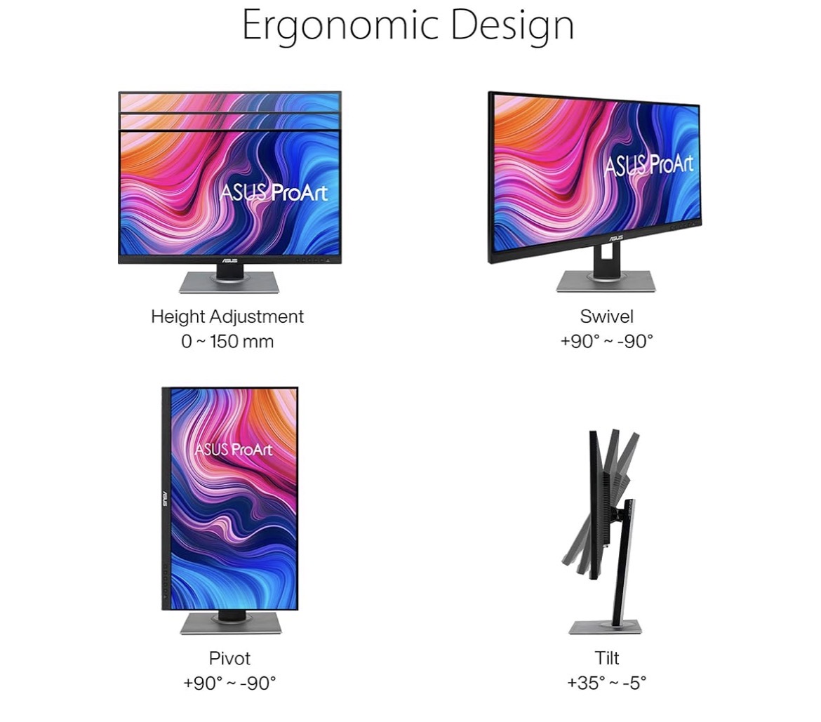 ASUS ProArt Display PA278QV – Professional Monitor 27'' IPS Panel,