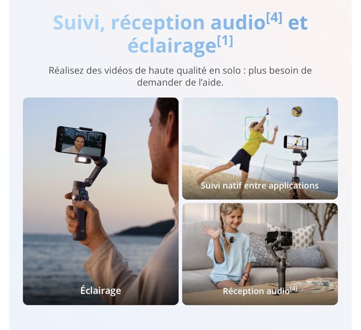 DJI Bundle Advanced Tracking Osmo Mobile 8 Native AI Tracking