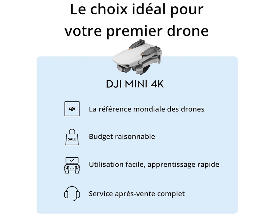 DJI Bundle Fly More Mini 4K, Camera Drone 4K UHD