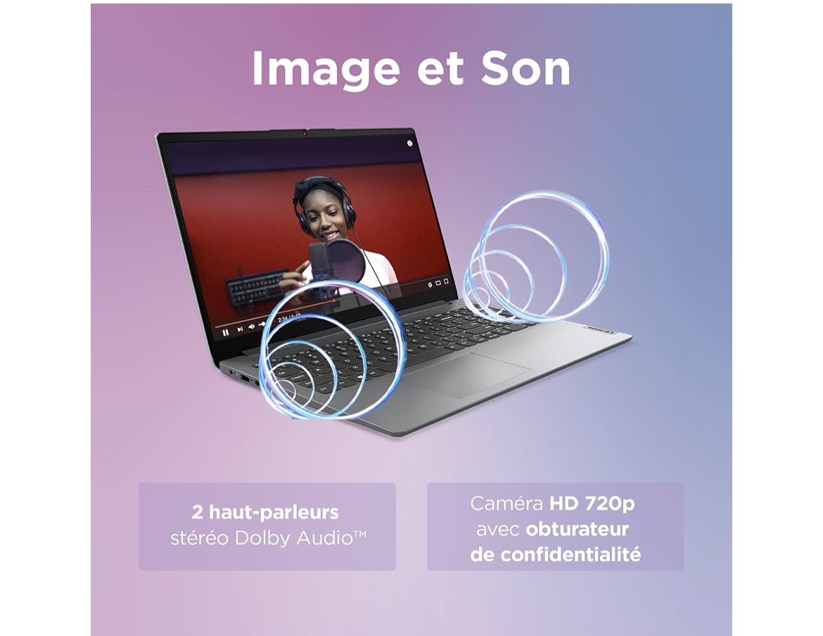 Lenovo IdeaPad 1 15AMN7 – 15.6 Inch FHD Laptop (AMD Ryzen 5 7520U, 16GB RAM, 512GB SSD