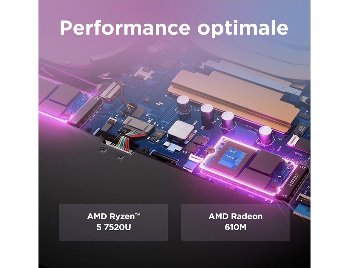 Lenovo IdeaPad 1 15AMN7 – 15.6 Inch FHD Laptop (AMD Ryzen 5 7520U, 16GB RAM, 512GB SSD