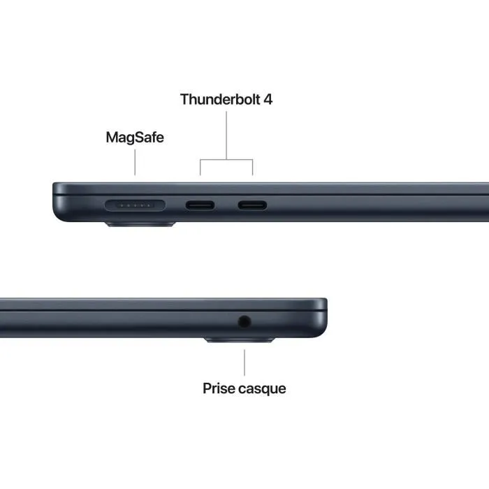 Apple - 13,6'' MacBook Air M2 - RAM 16Go - Stockage 256Go - CPU 8 cœurs - GPU 8 cœurs - Midnight