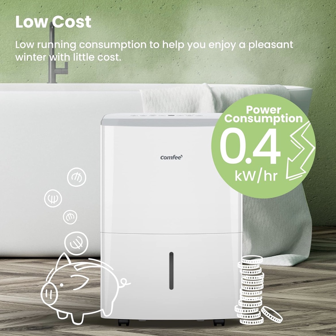 COMFEE 16L-Day Connected Dehumidifier